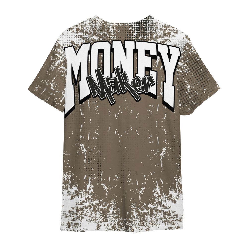 Shirt To Match Low OG Dark Mocha 1s - Move In Silence Money Street Retro All Over Print