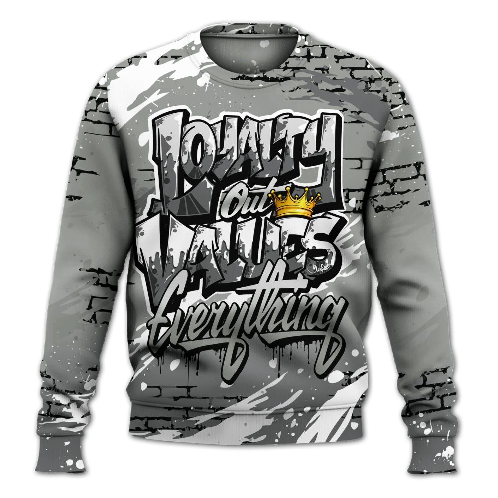 Sweatshirt To Match Paris Olympics 4s - Values Of Loyalty Drip All Over Print