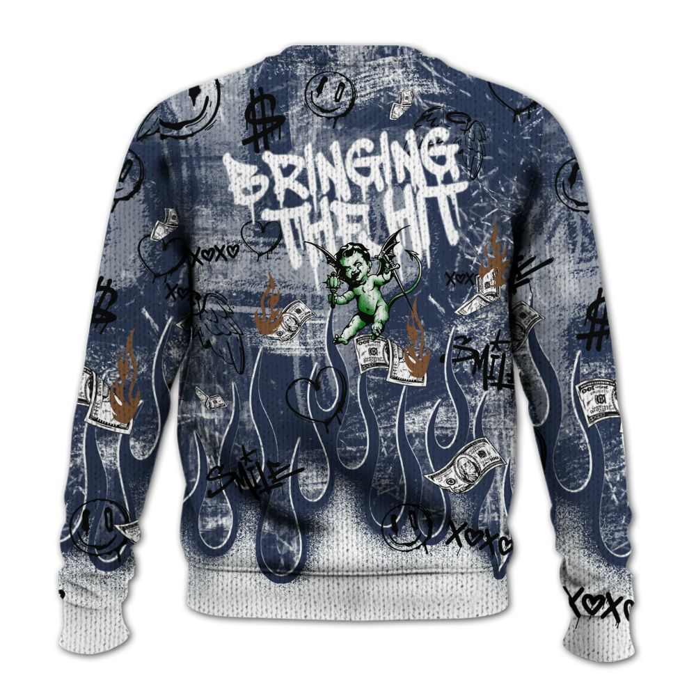 Knitted Sweater To Match Midnight Navy 13s - This That Sauce Angel