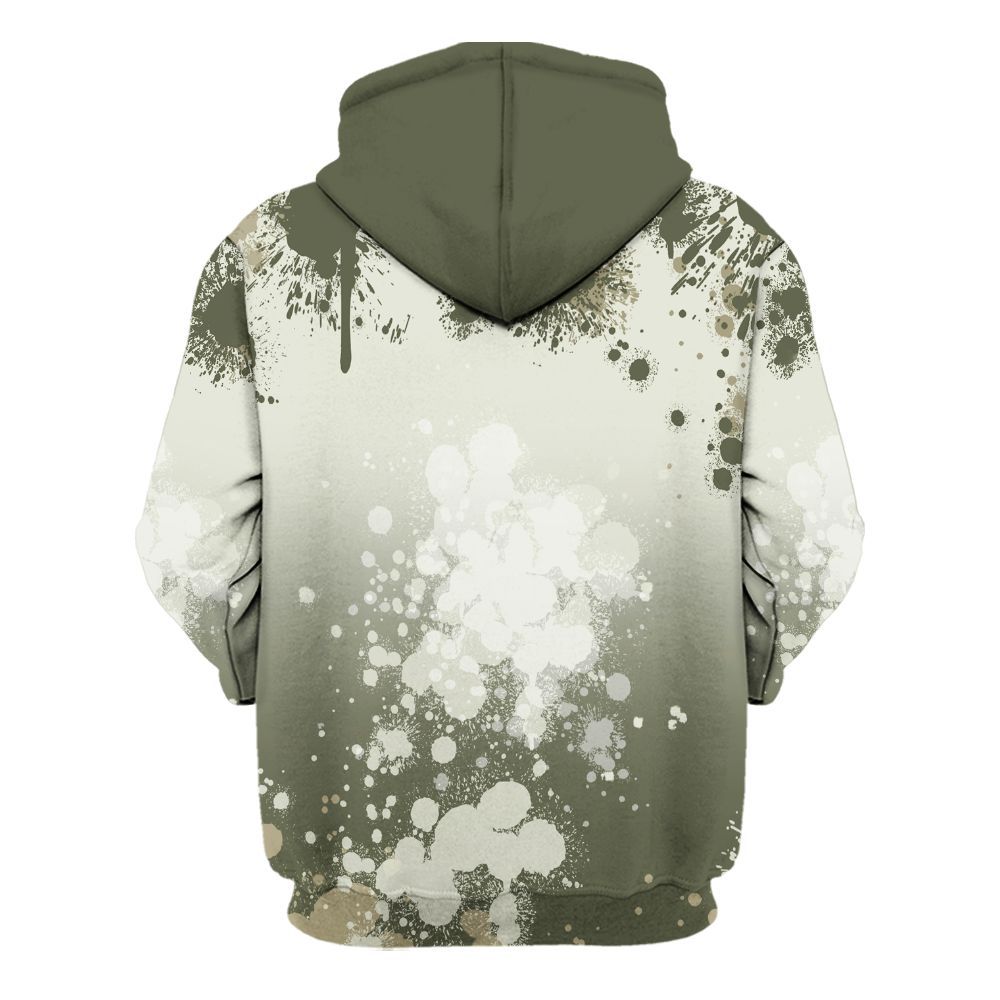 Hoodie To Match Low OG Medium Olive 1s - God Blessed Ink Drip All Over Print