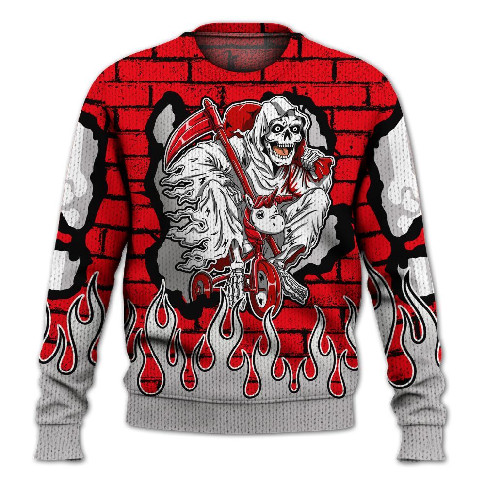 Knitted Sweater To Match Air Max 1 Low Poly - Self Make Skeleton Crashed