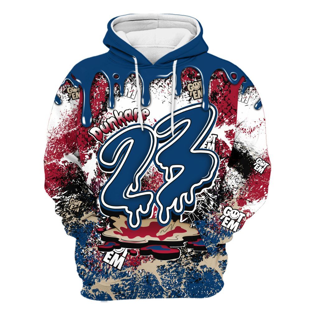 Hoodie To Match Rare Air 4s - Dripping 23 Drip All Over Print