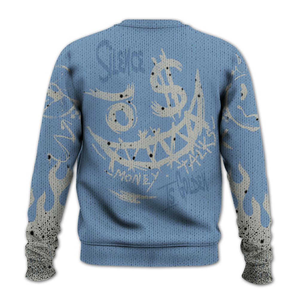 Knitted Sweater To Match University Blue 4s - Mouth Burning Street Style