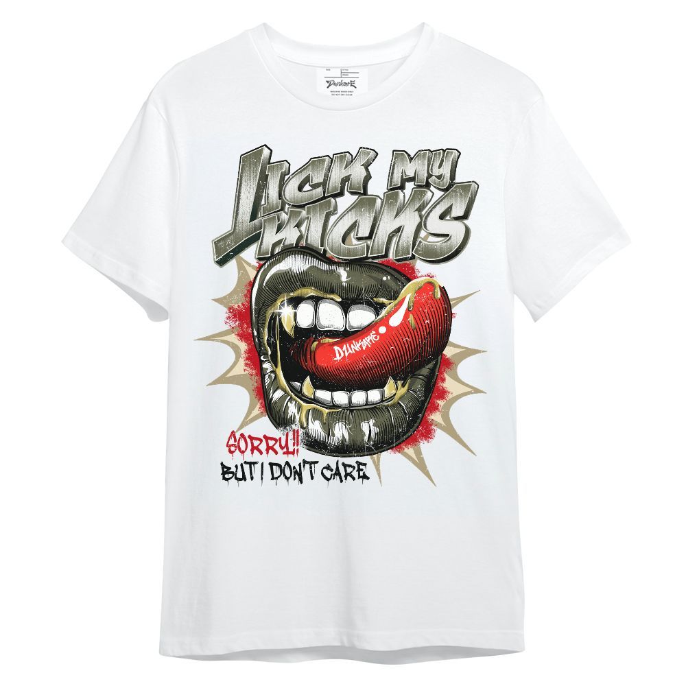 Shirt To Match Travis Scott Low OG Medium Olive 1s - Lick My Kicks Lips Unisex Shirt