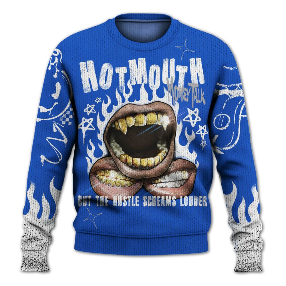 Knitted Sweater To Match Retro Stealth 5s - Mouth Burning Street Style