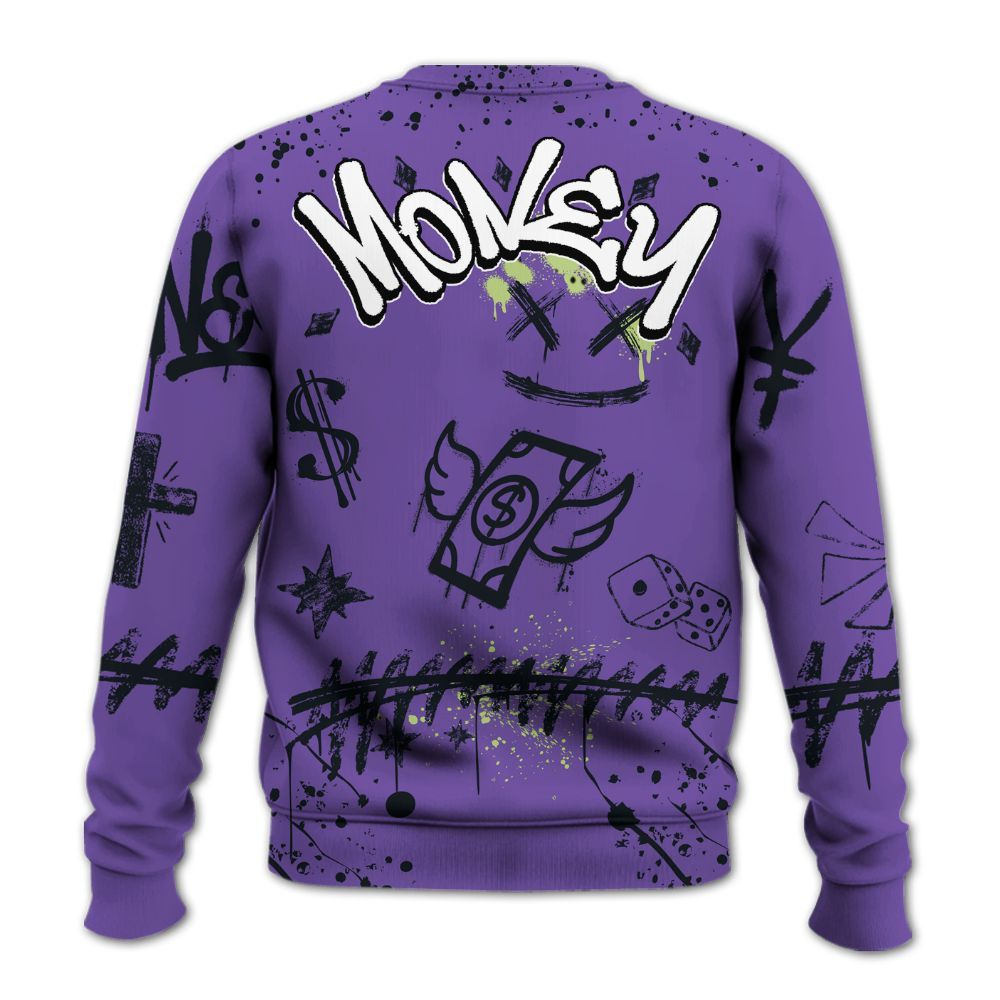 Sweatshirt To Match Canyon Purple 4s - Everybody Paid In Full Crayon All Over Print