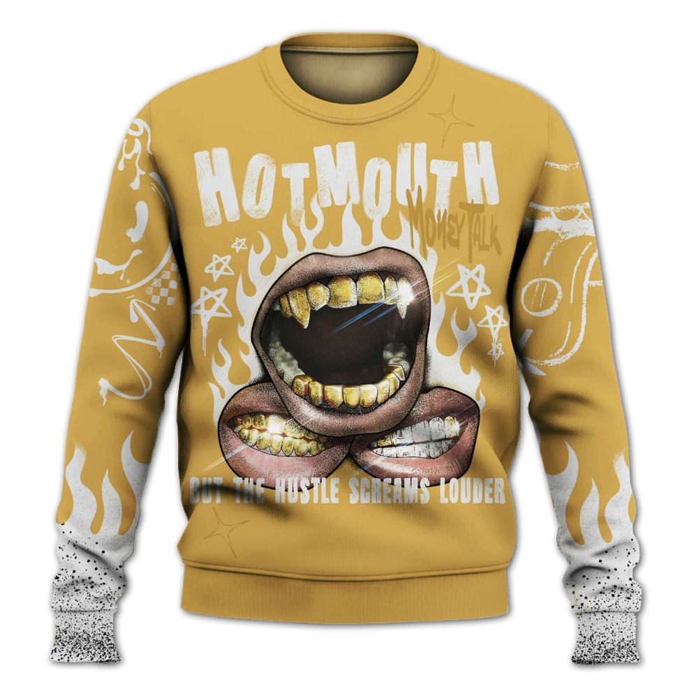 Sweatshirt To Match Retro Light Ginger 14s - Mouth Burning Street Style All Over Print