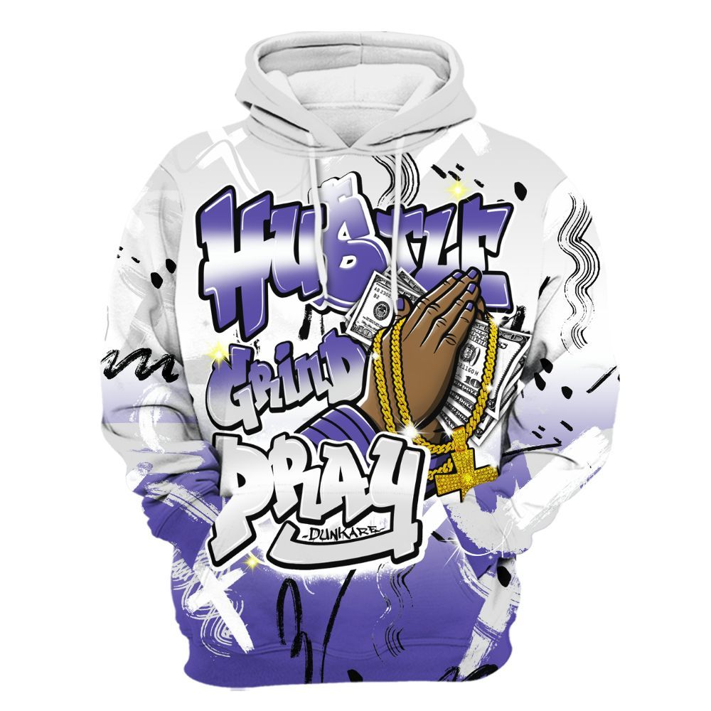 Hoodie To Match Retro Concord 5s - Money Hustle Grind Pray All Over Print