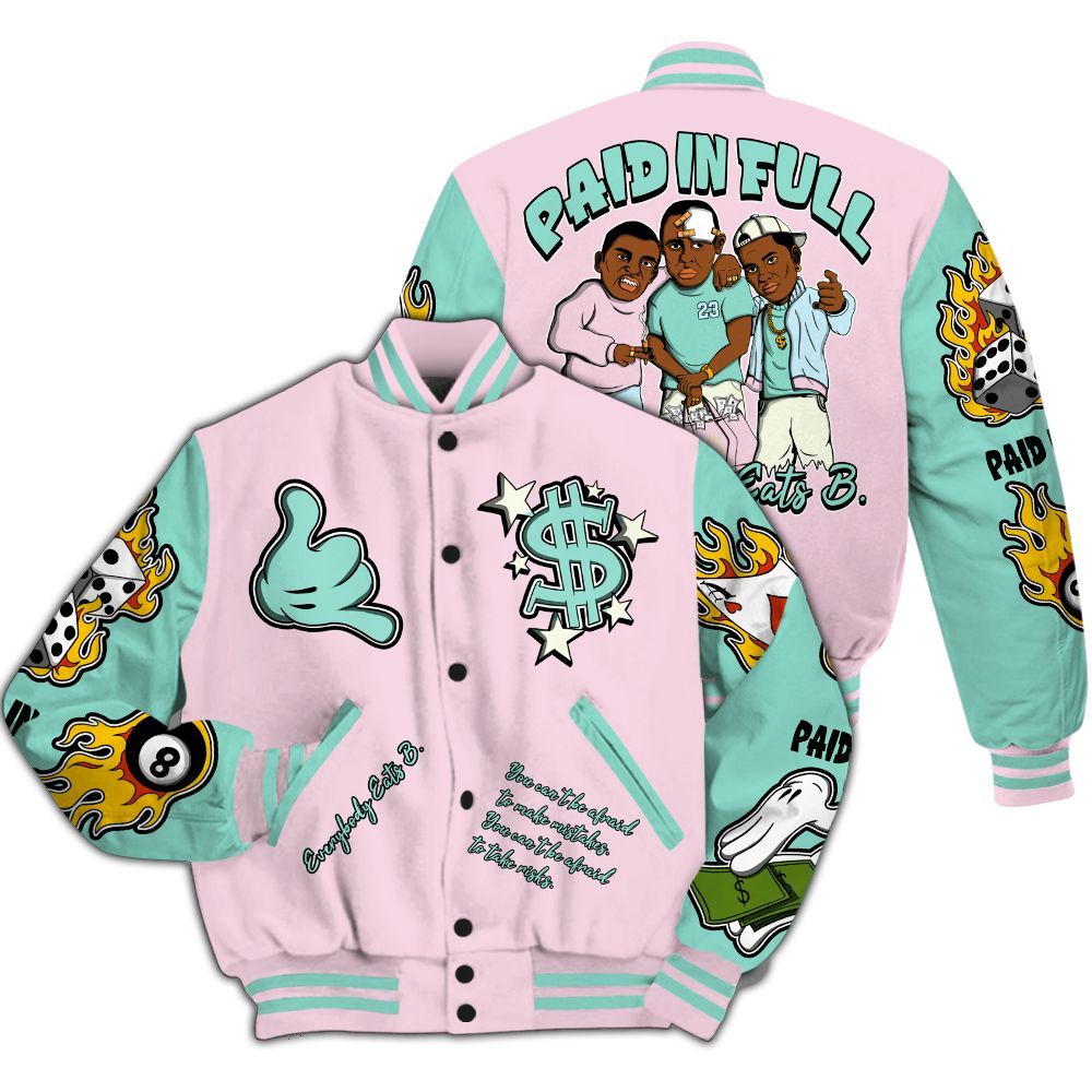 Varsity Jacket To Match Retro Easter 5s - Everybody Paid In Full Graphic All Over Print