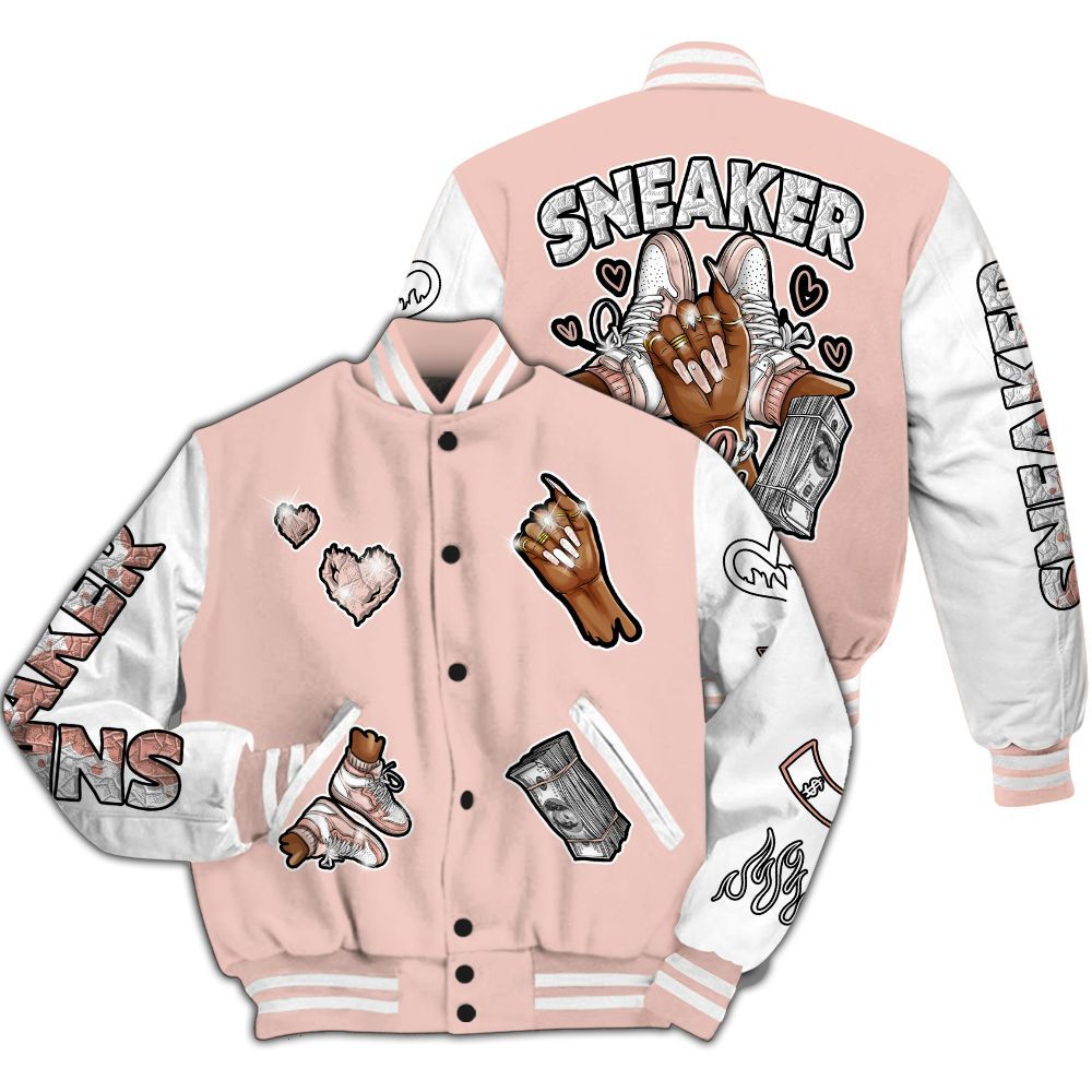 Varsity Jacket To Match Low Legend Pink 11s - Sneakerz Girlz All Over Print