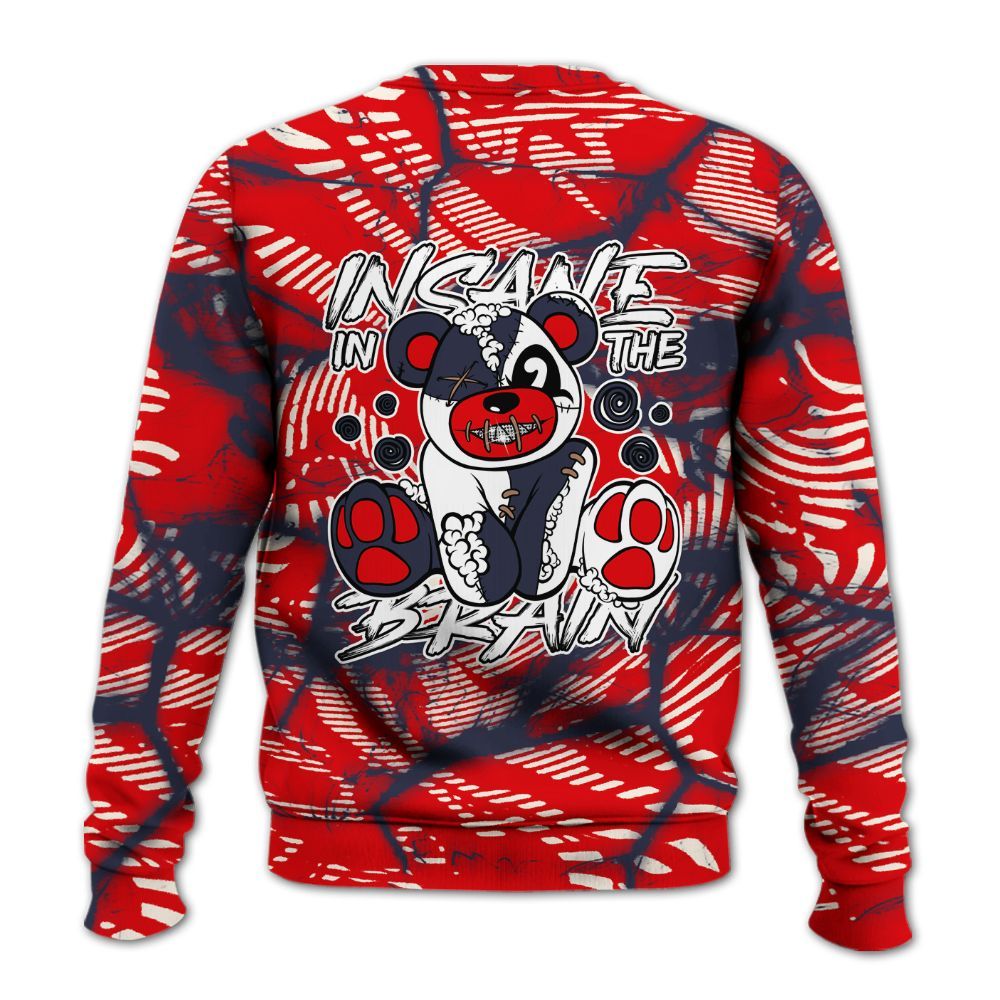 Sweatshirt To Match Low OG Howard University 1s - Insanes Bear Fume All Over Print