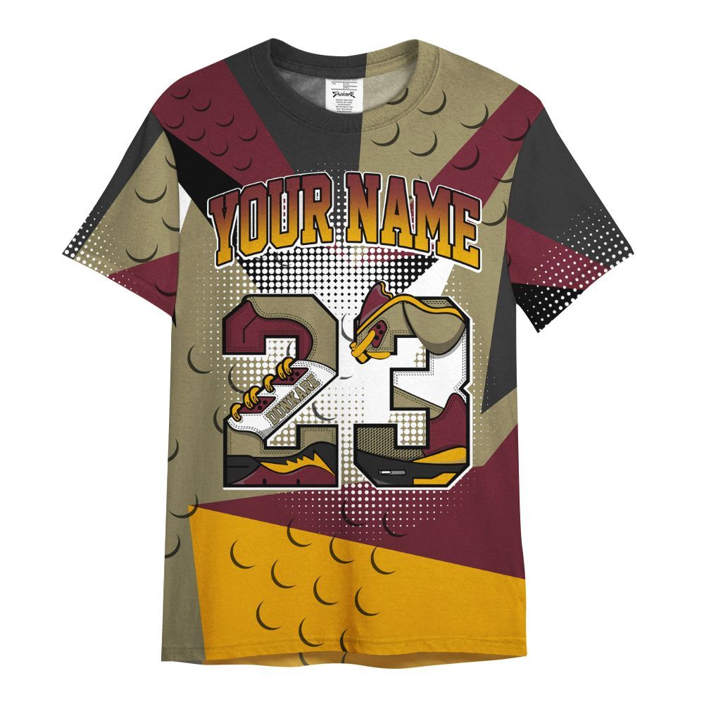 Shirt To Match Black Olive 7s - Poly Custom Name Number 23 5s All Over Print