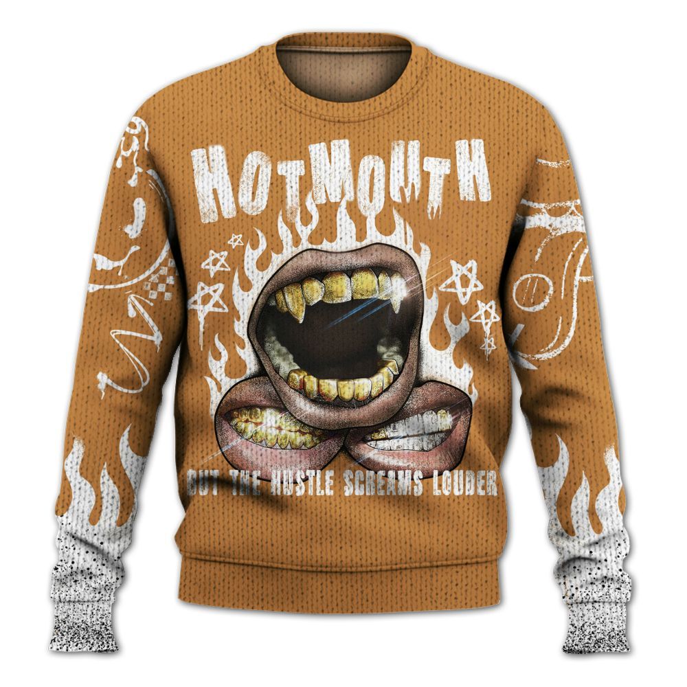 Knitted Sweater To Match Dunk Low Nature Wheat Suede - Mouth Burning Street Style