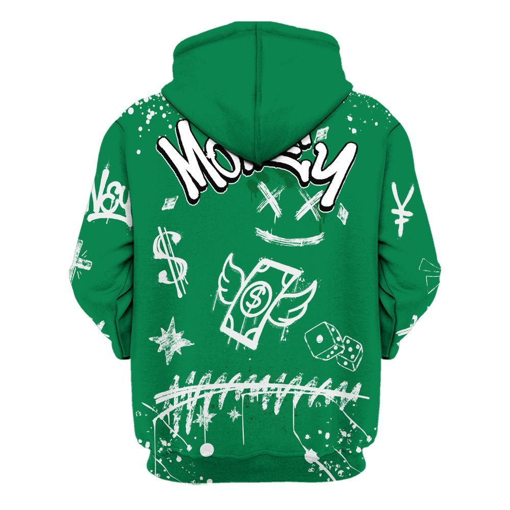 Hoodie To Match Lucky Green 2s - Everybody Paid In Full Crayon All Over Print