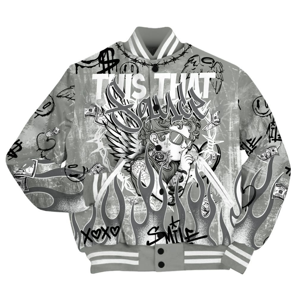 Varsity Jacket To Match Paris Olympics 4s Shirt, This That Sauce Angel All Over Print