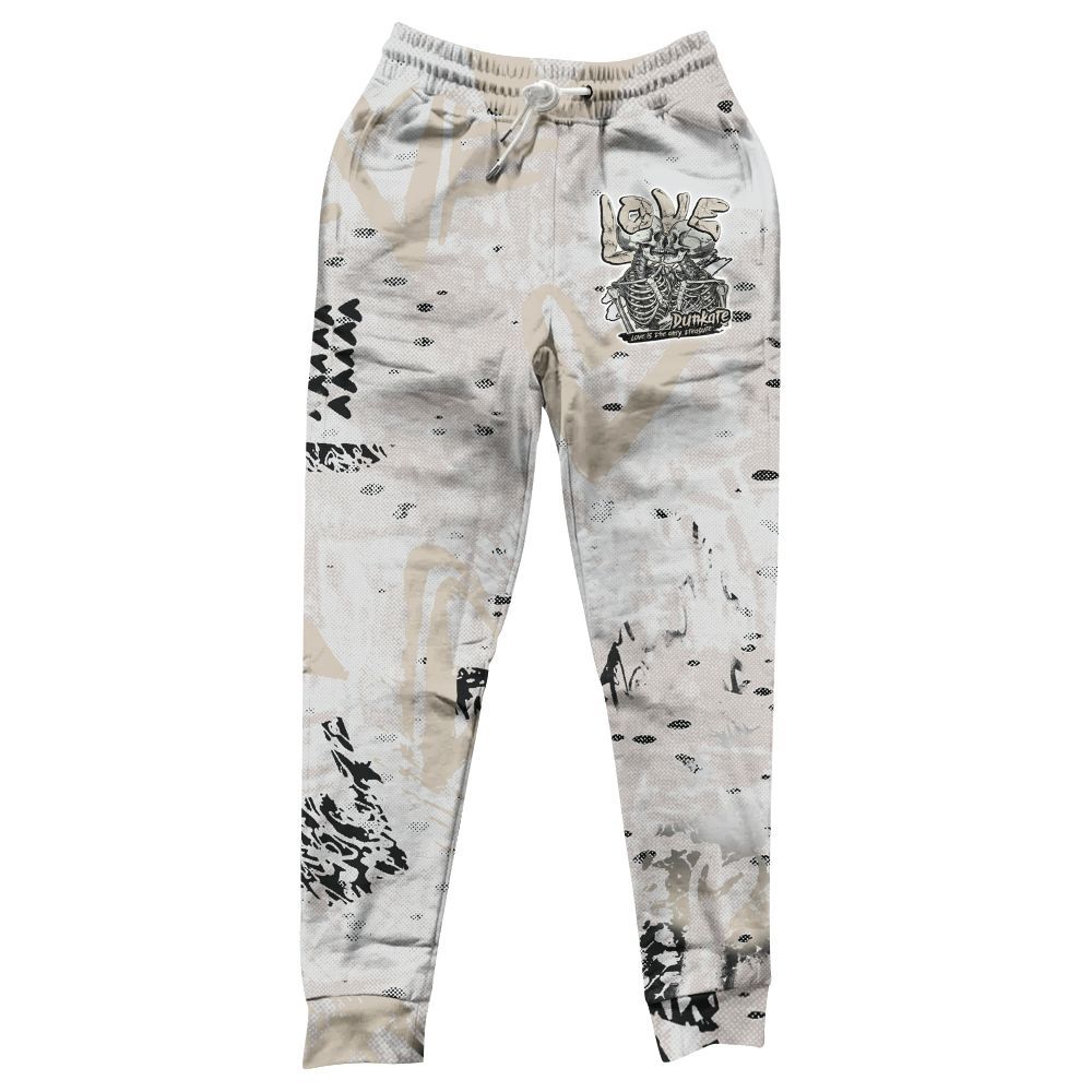 Sweatpant To Match Retro Reverse Metallic 5s - Skull Love All Over Print