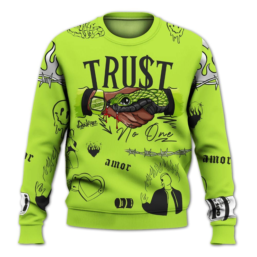 Sweatshirt To Match Air Force 1 Low Dance Volt - Snake Trust No One All Over Print