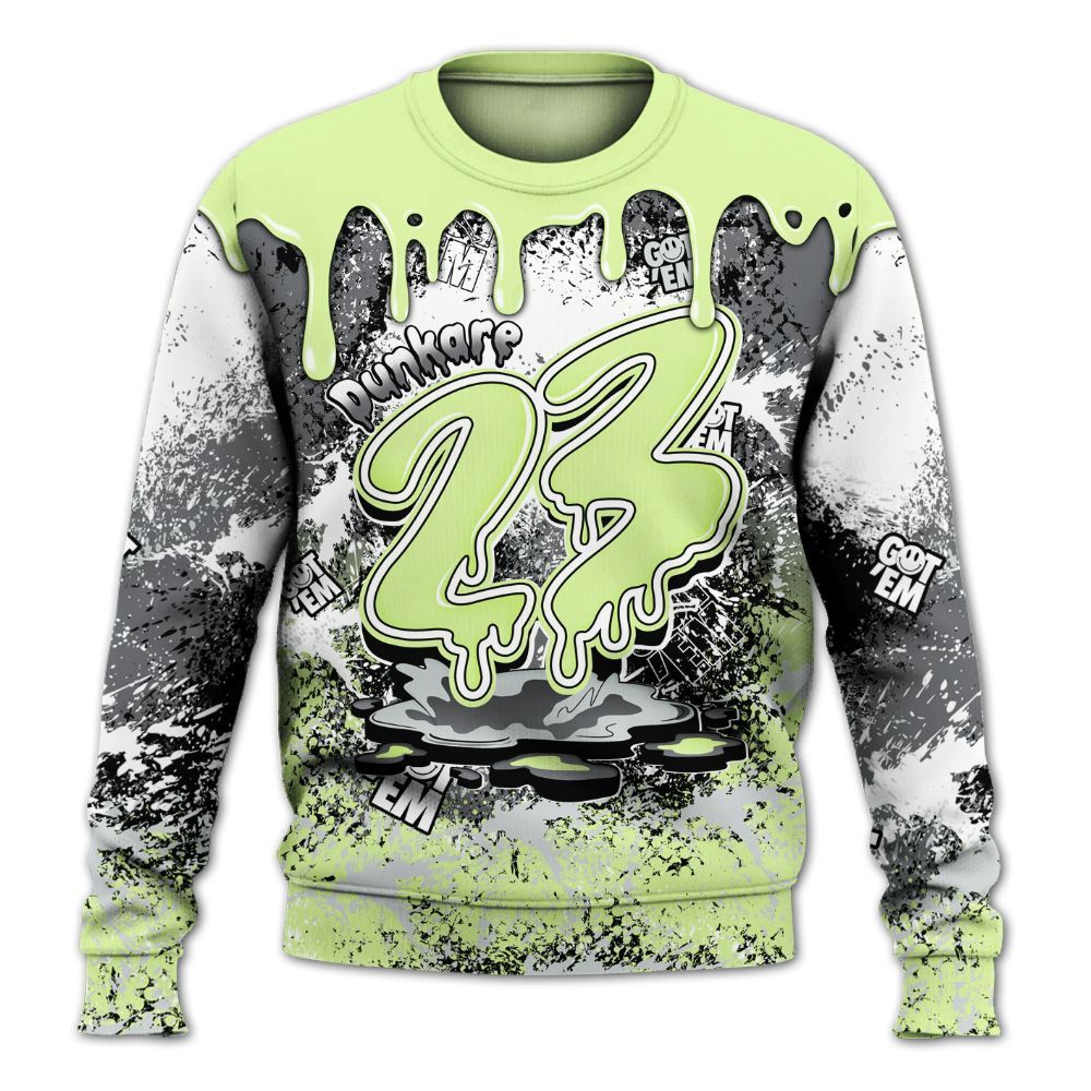 Sweatshirt To Match Smoke Grey Volt TR 1s - Dripping 23 Drip All Over Print