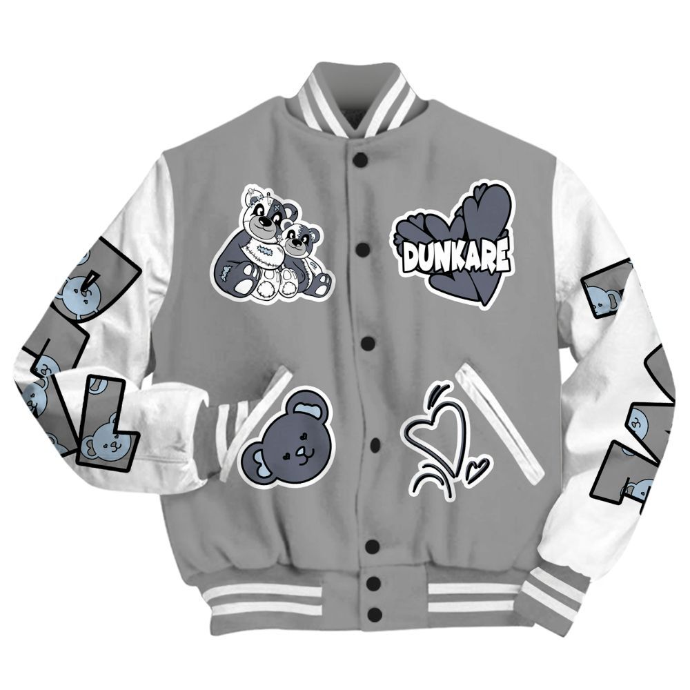 Varsity Jacket To Match Cool Grey 6s - Sincere Fondness Bear All Over Print