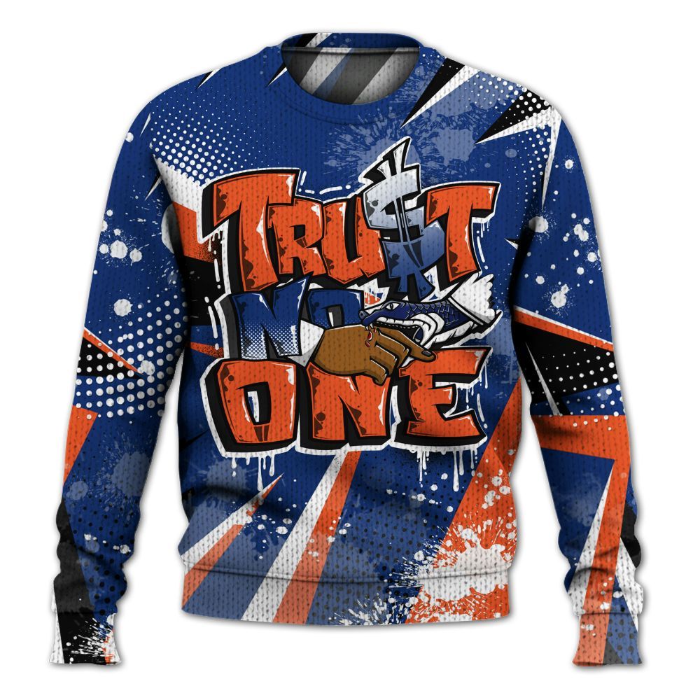 Knitted Sweater To Match Suede GS League - Poly Trust No One Dripping