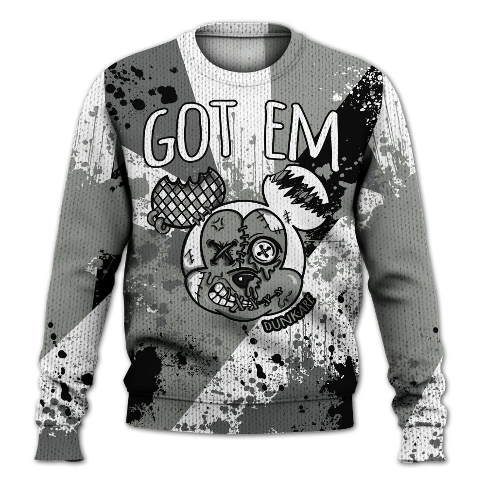 Knitted Sweater To Match Paris Cement Grey 4s - Got Em Drip