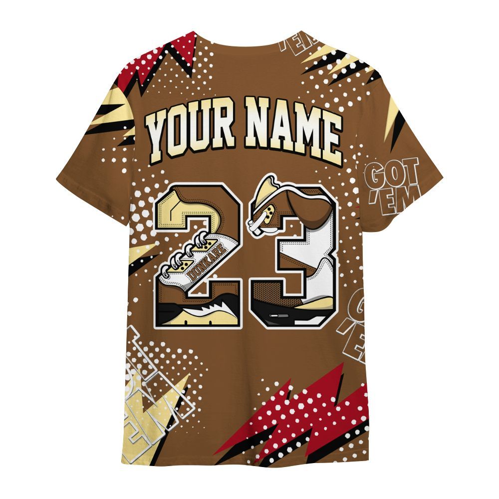 Shirt To Match Air Max 90 Escape - Custom Name Number 23 5s All Over Print