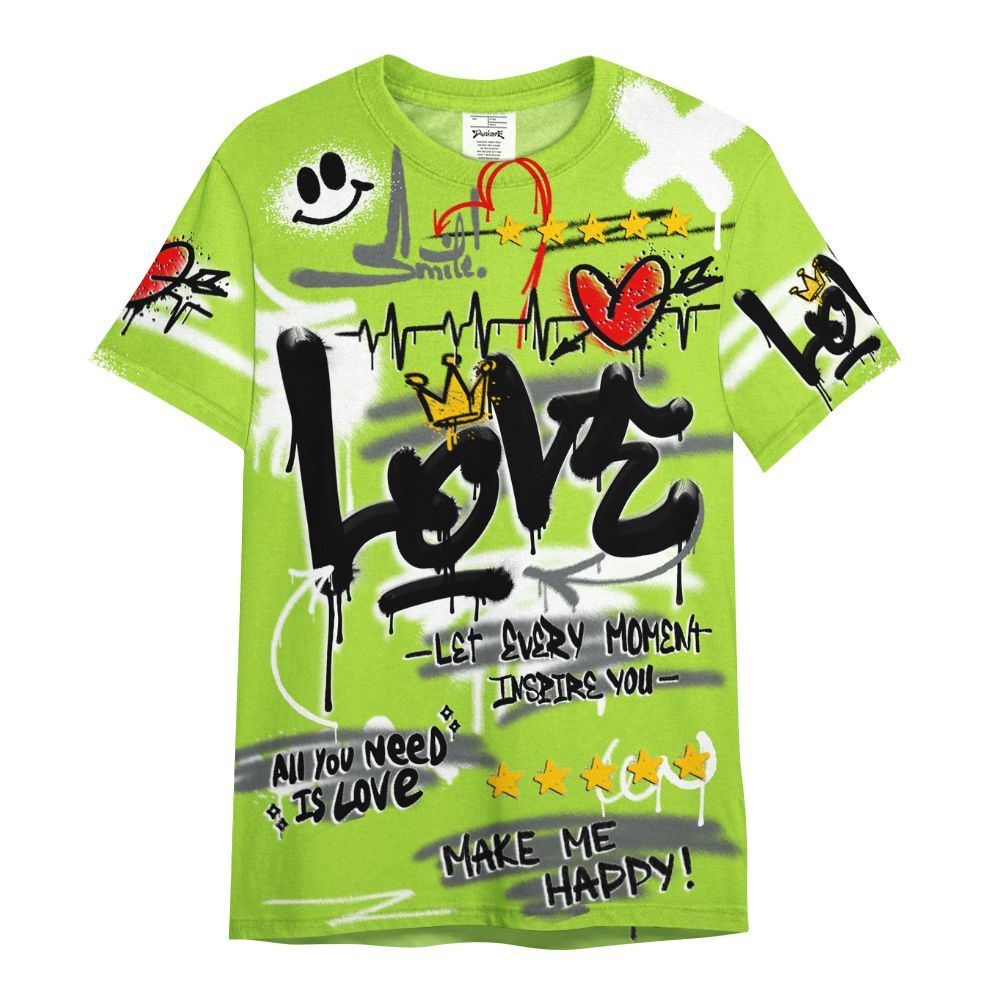 Shirt To Match Air Max 95 Neon - Happy Love Beats Graffiti Streetwear All Over Print