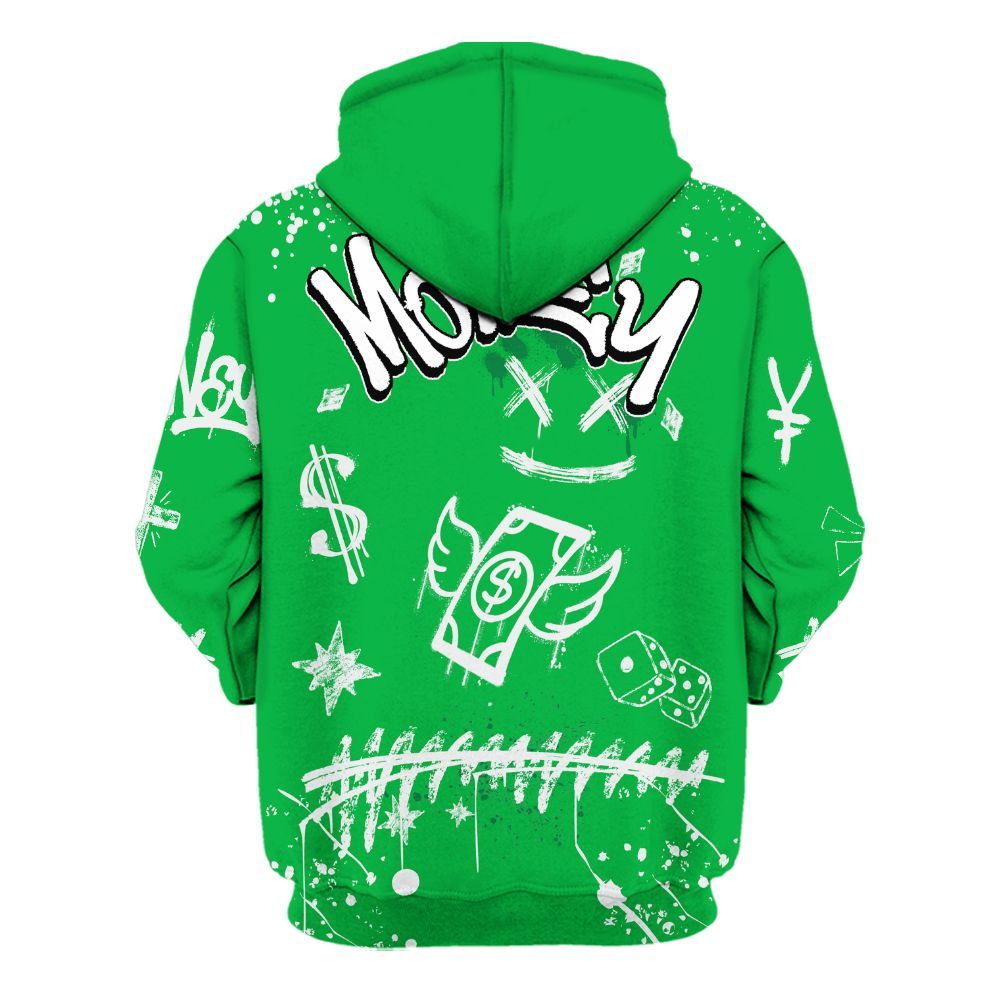 Hoodie To Match Lucky Green 5s - Everybody Paid In Full Crayon All Over Print
