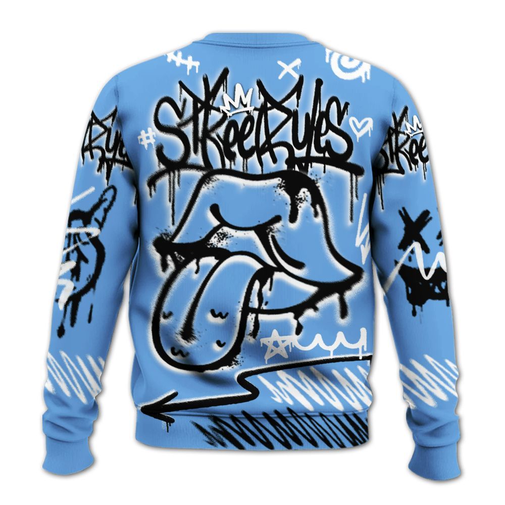 Sweatshirt To Match University Blue 6s - Break Rules Streetwear All Over Print