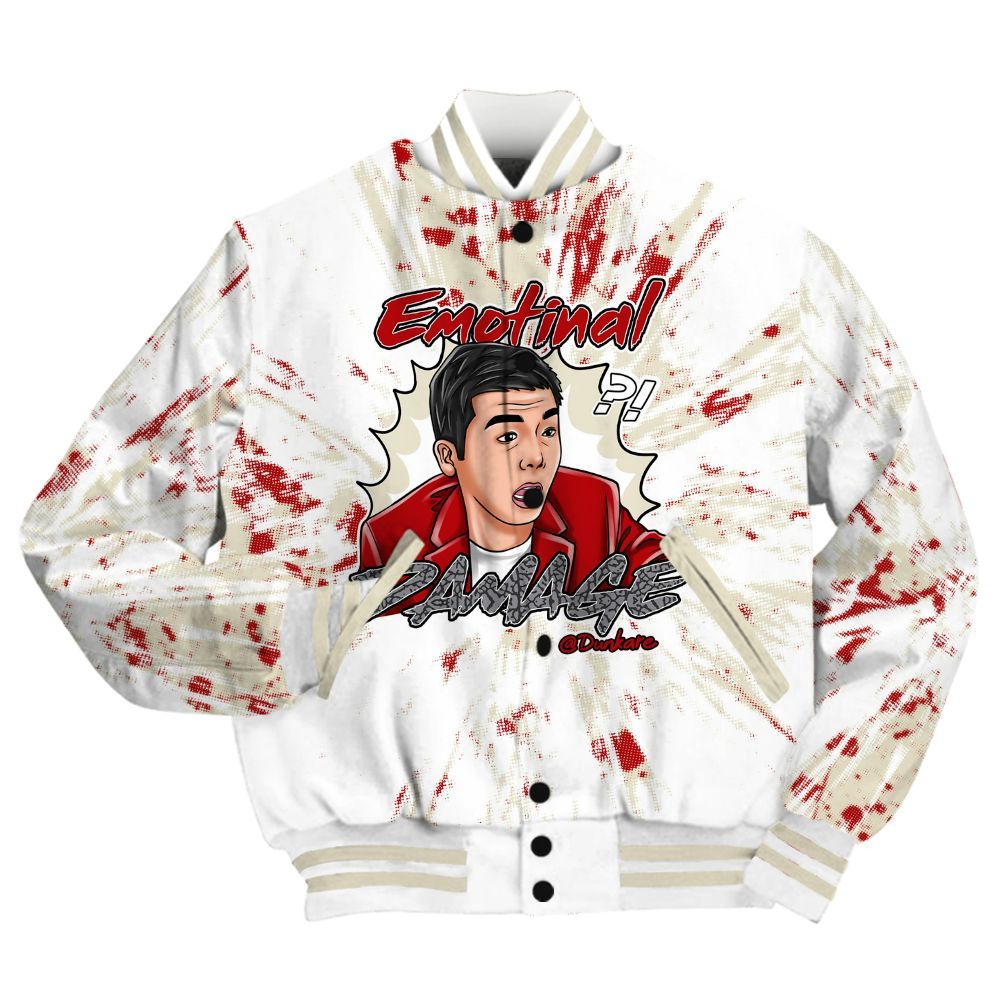 Varsity Jacket To Match Cement Grey 3s Shirt - Damaged Meme Shirt Unisex Outfit All Over Print