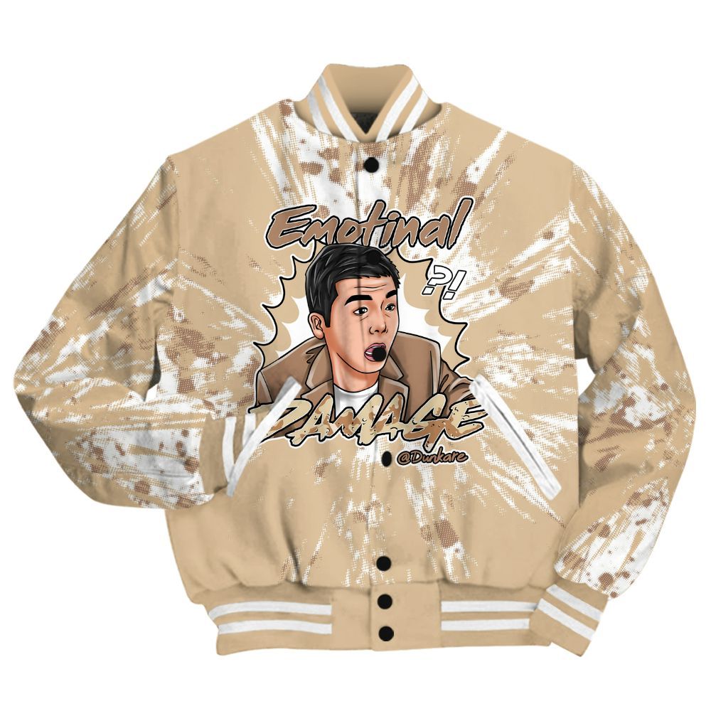 Varsity Jacket To Match Desert Camo 3s Shirt - Damaged Meme Shirt Unisex Outfit All Over Print