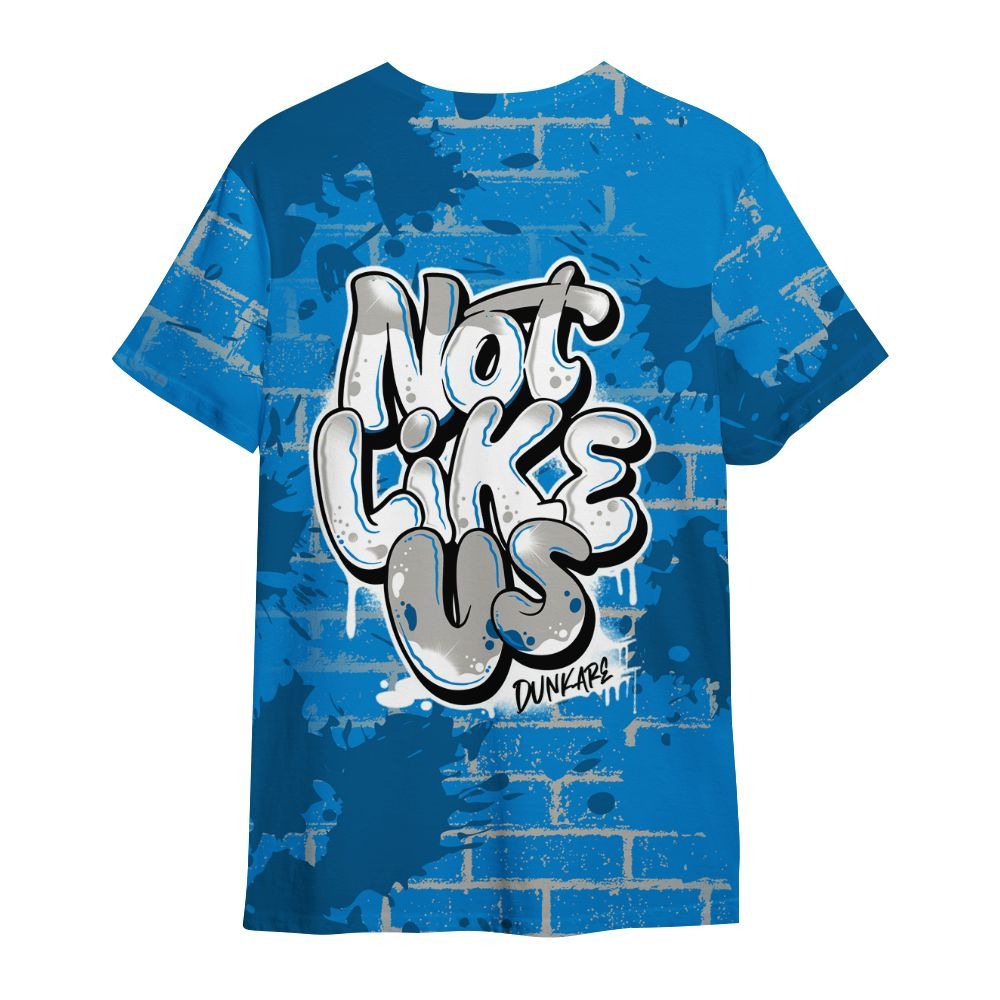Shirt To Match Military Blue 4s - None Like Us Graphic Brick Art All Over Print