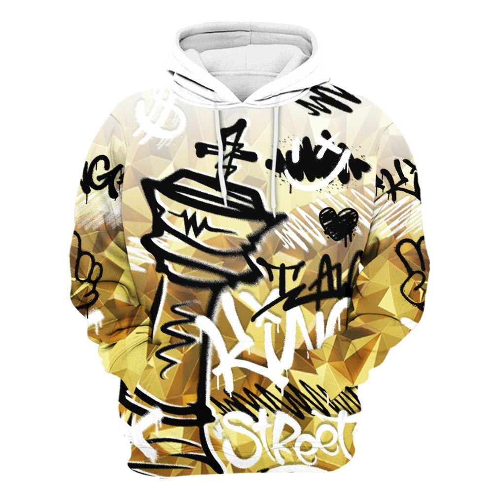 Hoodie To Match NET Gold 4s - Street King Chess Streetwear All Over Print
