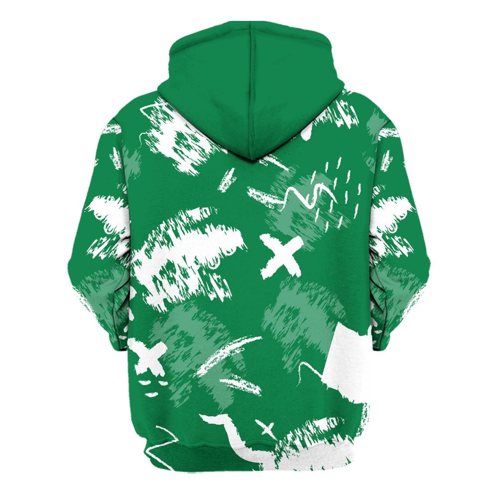 Hoodie To Match Pine Green 13s - Hustle Grind Pray Retro All Over Print