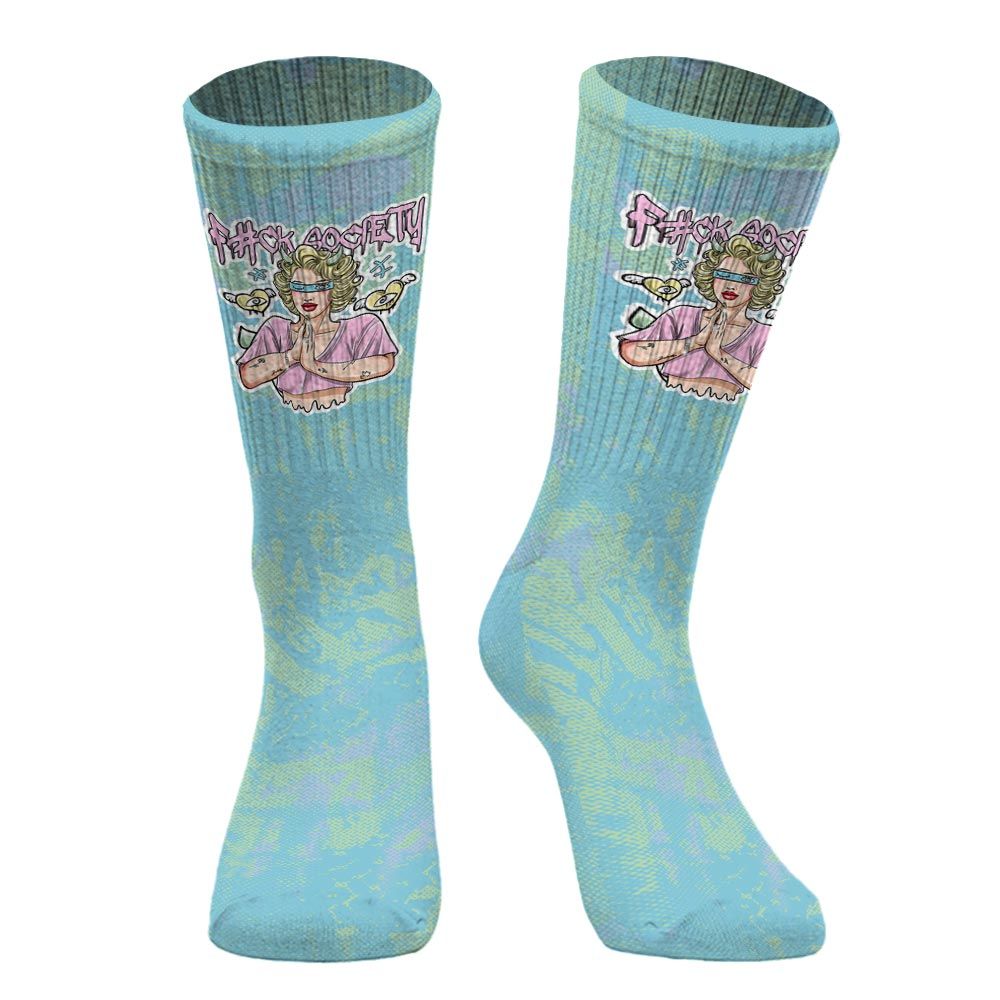 Sock To Match SB Dunk Low Visty - F#ck Xociety