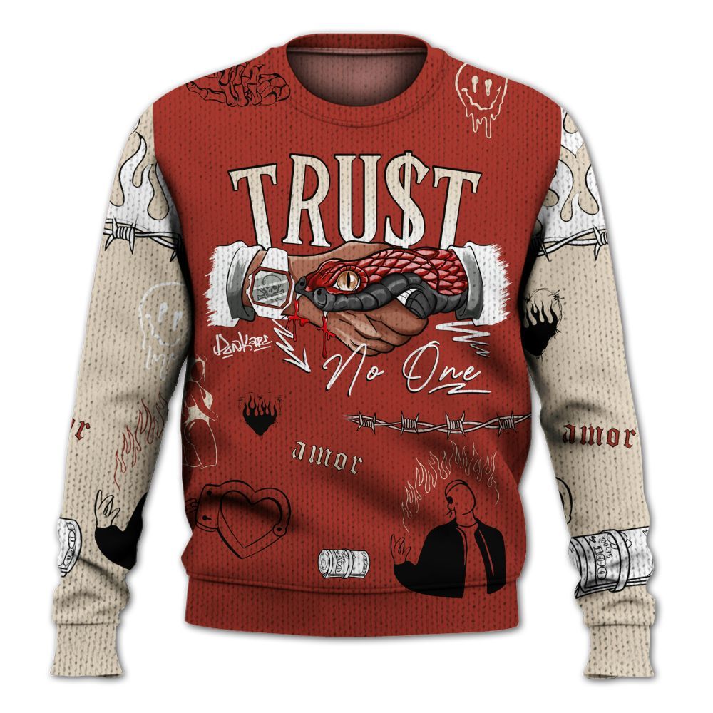 Sweater To Match Brick After Brick 4s - Snake Trust No One Graphic