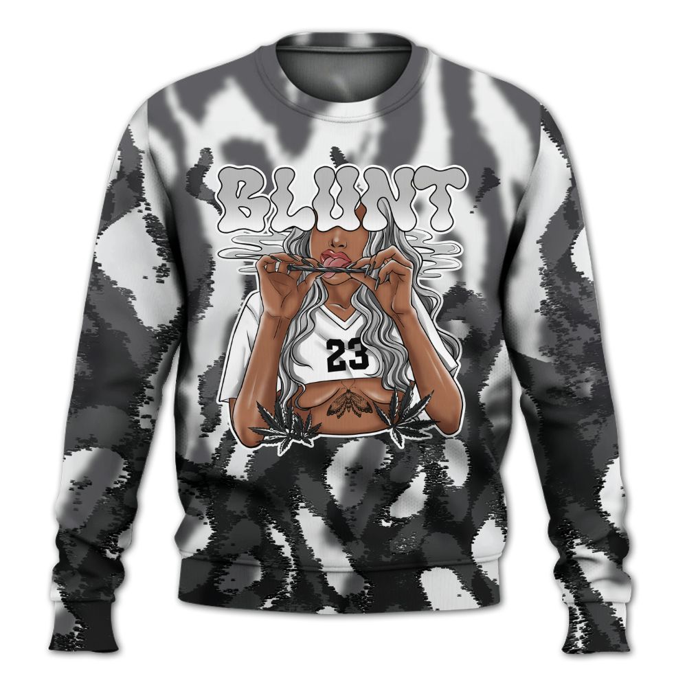 Sweatshirt To Match White Thunder 4s - Bluntz Burnz All Over Print