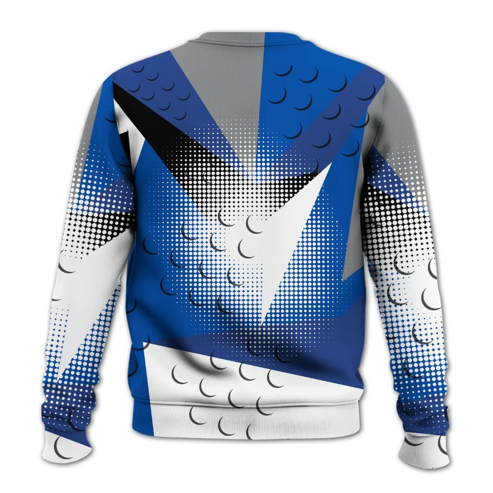 Sweatshirt To Match Racer Blue 5s - Poly Custom Name Number 23 5s All Over Print