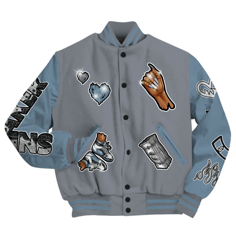 Varsity Jacket To Match Air Max DN Silver Bullet - Sneakerz Girlz All Over Print
