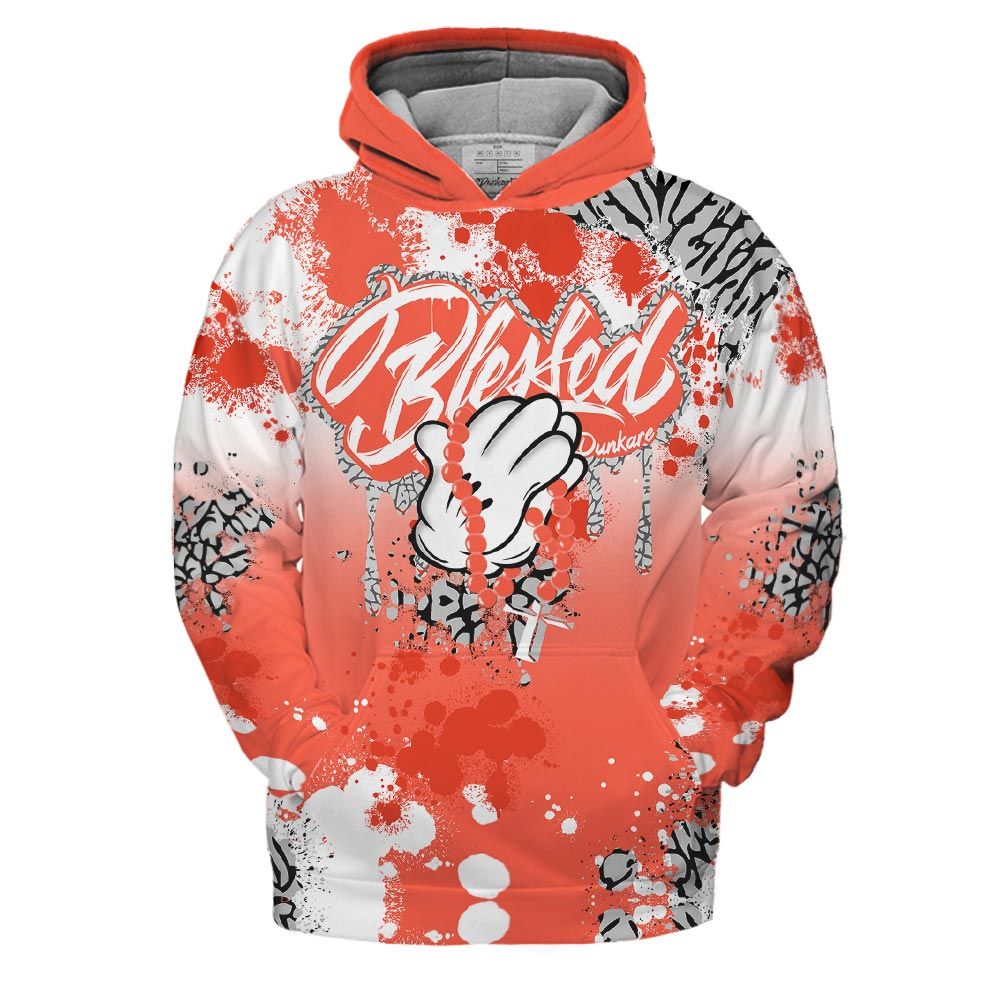 Hoodie To Match Georgia Peach 3s Hoodie, God Blessed Drip Hoodie Outfit 3 Cosmic Clay 903 NCT