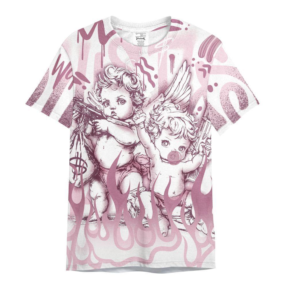 Shirt To Match Orchid 4s - Angel Hustle Hard All Over Print