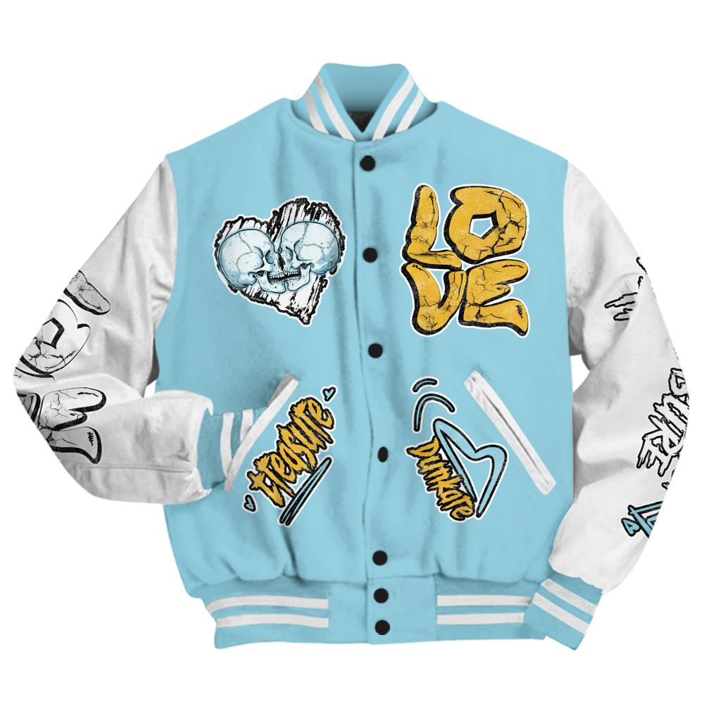 Varsity Jacket To Match Dunk High Homer Simpson - Skull Bear All Over Print