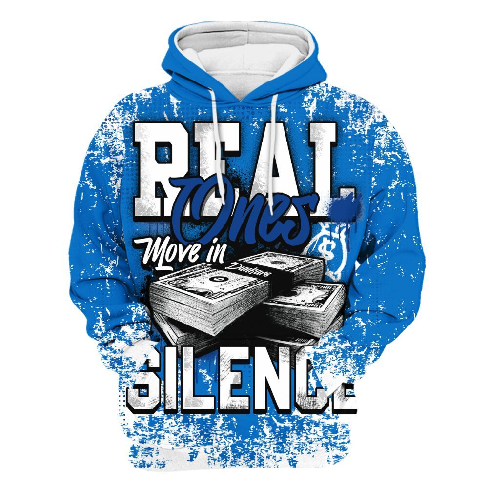 Hoodie To Match Blueberry 12s - Move In Silence Money Street Retro All Over Print