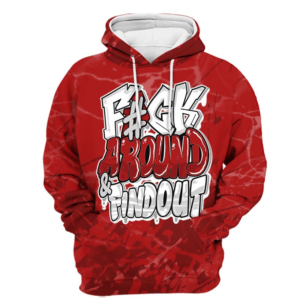 Hoodie To Match Red Taxi 12s - F Around Find Out Graphic Profound All Over Print