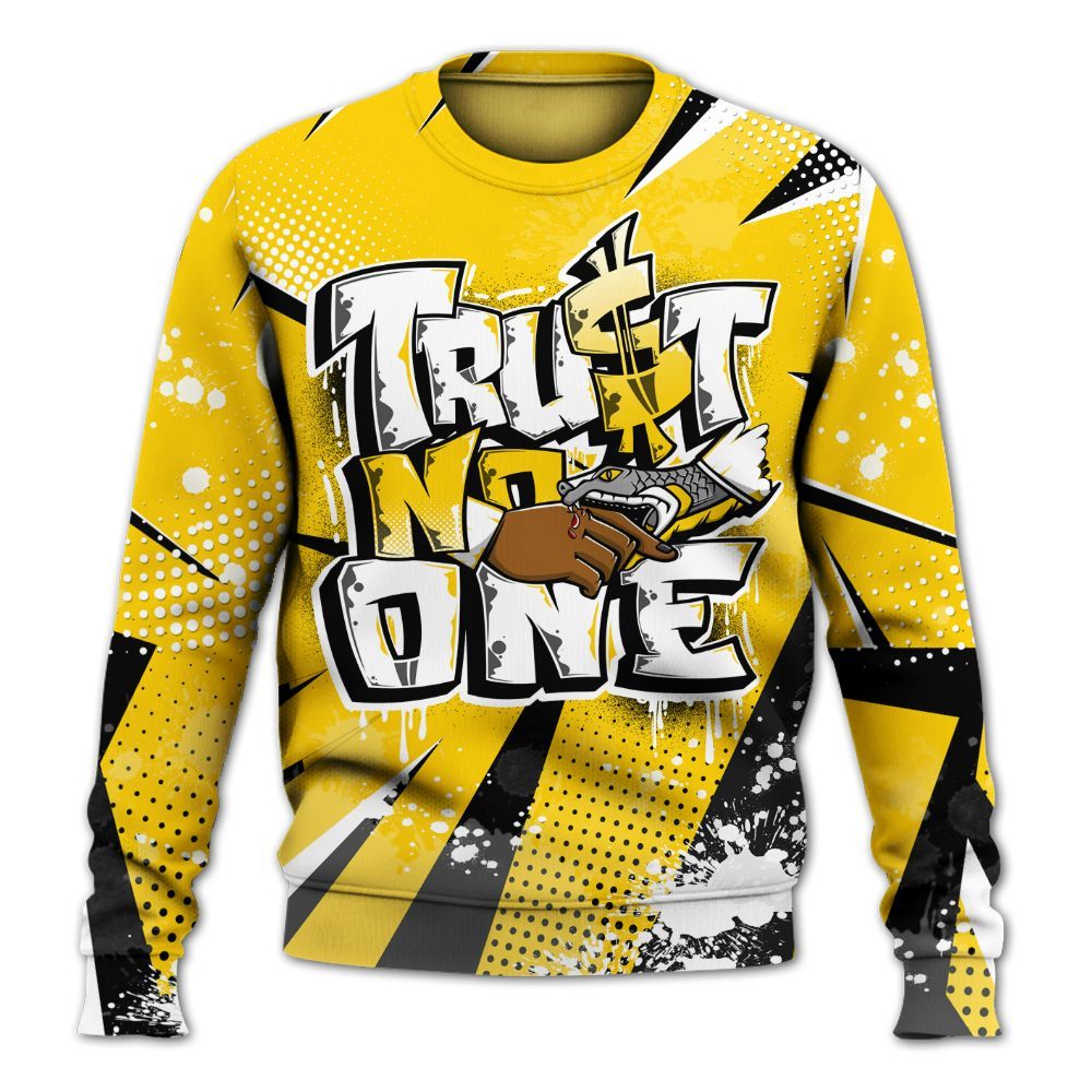 Sweatshirt To Match Corteiz Air Max 95 Tour Yellow - Poly Trust No One Dripping All Over Print