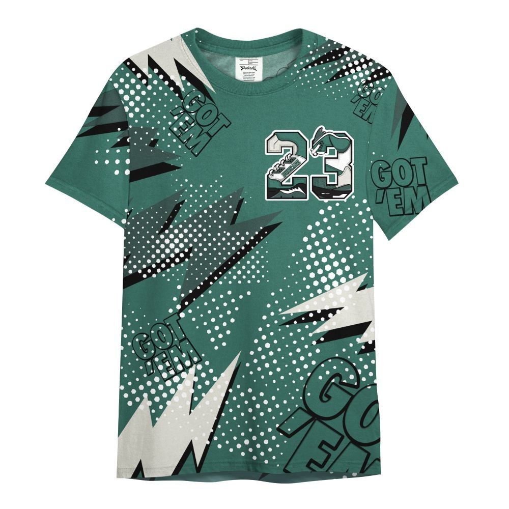Shirt To Match RM Oxidized Green 4s - Custom Name Number 23 5s All Over Print