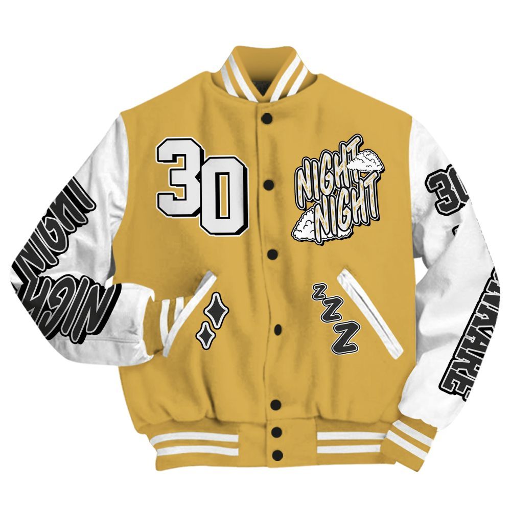 Varsity Jacket To Match Retro Light Ginger 14s - Seeya Skeleton All Over Print