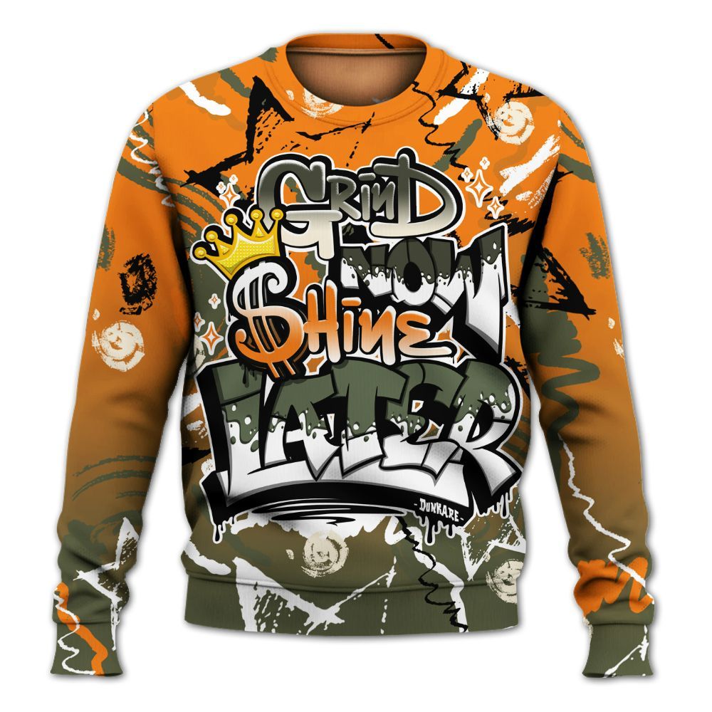 Sweatshirt To Match Retro Undefeated 4s - Grind Shine Later Drip All Over Print