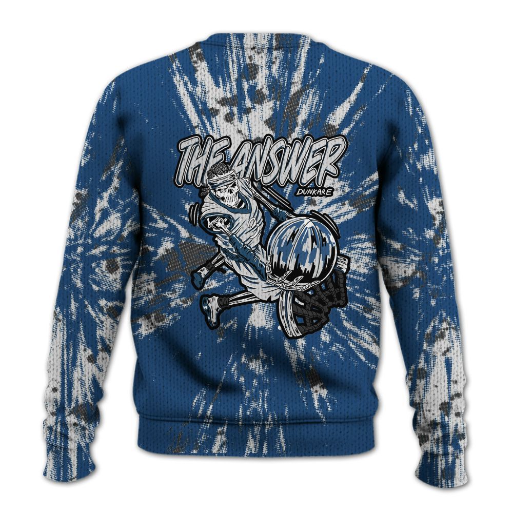 Knitted Sweater To Match High OG Midnight Navy 1s - The Answer Skeleton Luxury