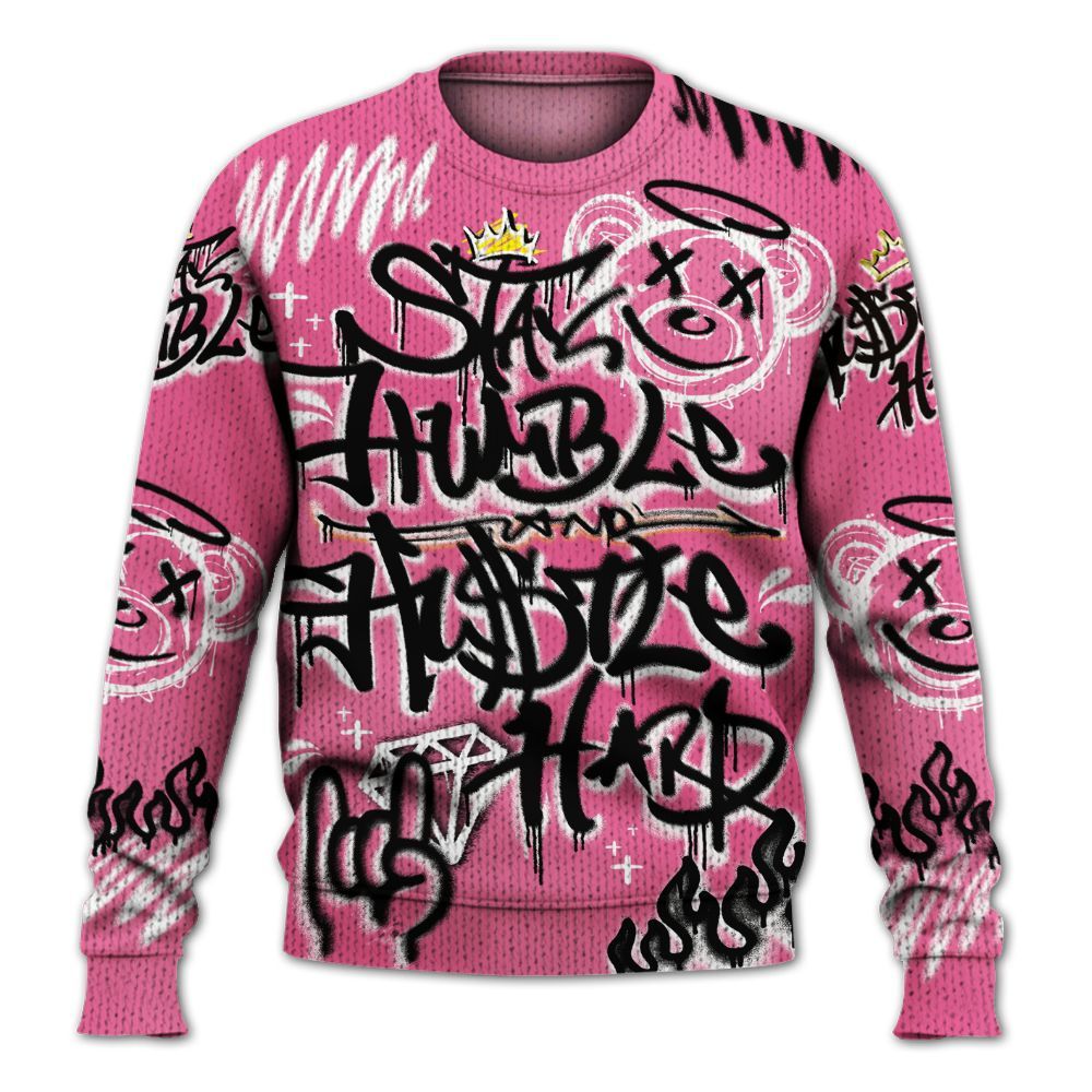 Knitted Sweater To Match Air Max SNDR Hyper Pink - Humble Drip Streetwear Graffity